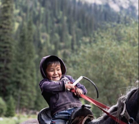 Song-Kul horseback Riding at Song-Kul Lake
